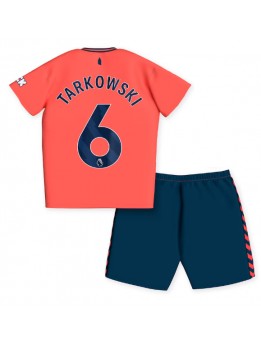 Otroški Nogometna dresi replika Everton James Tarkowski #6 Gostujoči 2023-24 Kratek rokav (+ hlače)